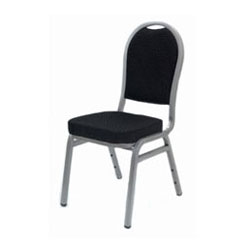 Black and Silver Banquet Chair